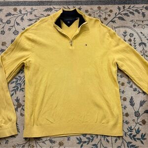 Tommy Hilfiger Men's Zip-Up Sweater in Yellow